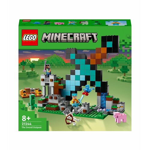 Конструктор LEGO Minecraft 21244 Застава Меча, 427 дет. lego® minecraft 21156 bigfig creeper™ и оцелот