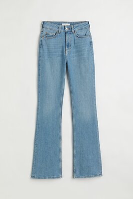 Джинсы клеш H&M Flared High Jeans, размер 32, голубой
