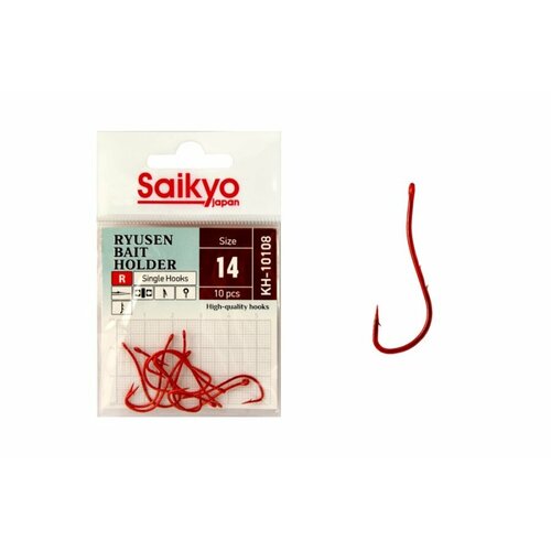фото Крючки saikyo kh-10108 r bn ryusen bait holder №14 ( 1 упк. по 10 шт.)