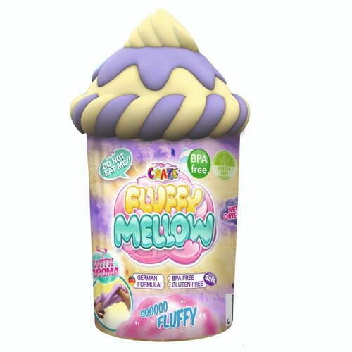 Слайм CRAZE Fluffy Mellow супер-мягкий ароматизированный, желто-фиолетовый, 25 г