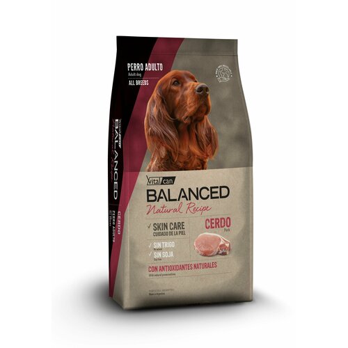 Сухой корм Vitalcan Balanced Dog Adult Natural Recipe для взрослых собак со свининой, 3 кг