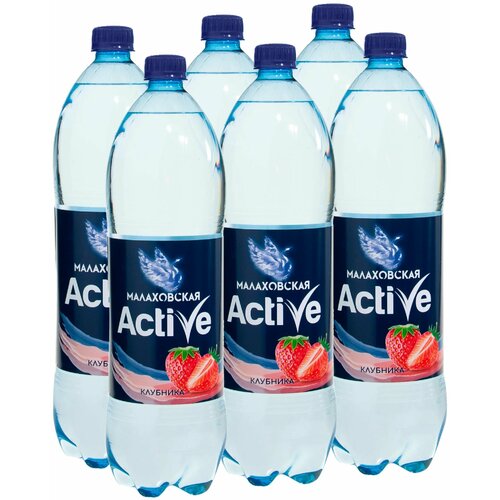 Вода питьевая негазированная со вкусом клубники ACTIVE 1.5 л * 6 шт