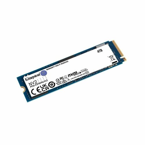 Твердотельный накопитель SSD Kingston NV2 4000GB M222x80mm NVMe PCIe 40 x4 3D TLC RW 35002800MBs TBW 1280 DWPD 03 3 года 3420500₽