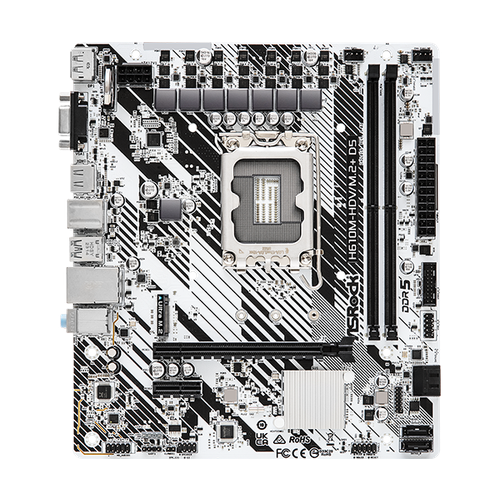 Материнская плата ASROCK H610M-HDVM2 D5 LGA1700 H610 2DDR5 DPD-SubHDMI 4xSATA3 60 M2 Socket USB 32 USB 20 mATX H610M-HDVM2 D5 1034300₽