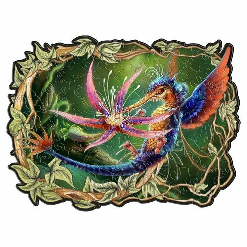 Фигурные пазлы, 18 × 23 см «Фантастическая птица» 100 деталей (комплект из 3 шт)