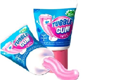 Lutti tubble gum Tutti-Frutti жевательная резинка в тюбике 35г