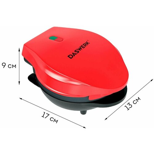 Электровафельница Daswerk WM-2 455522 550Вт антипригарная для венских бельгийских вафель 125см 1шт 266400₽