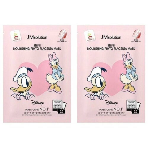 Маска для лица JMsolution, Disney Collection Selfie Nourishing Phyto Placenta Mask, тканевая, питательная, с экстрактом фитоплаценты, 30 мл, 2 уп