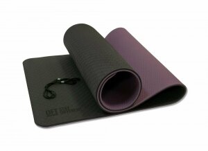 34104-58838 Коврик для йоги 10 мм двухслойный TPE черно-фиолетовый Original FitTools FT-YGM10-TPE-BPP