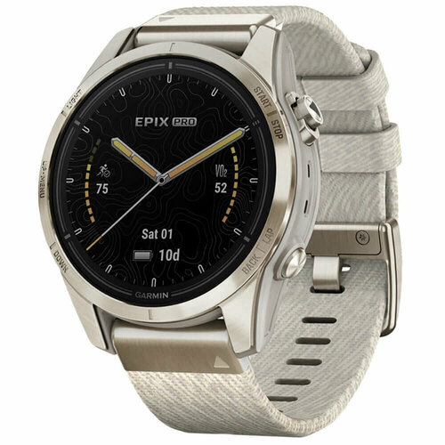 Смарт-часы Garmin EPIX Pro Gen 2 42mm Sapphire Soft Gold with Cream Heathered Nylon Band 010-02802-20 14600000₽