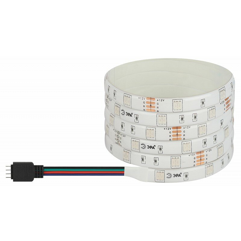 фото LS5050-7,2-30-12-RGB-IP65-1 year-5m Светодиодная лента ЭРА LS5050 -7,2-30-12-RGB-IP65-1 year-5m RGB 5м, цена за 1 шт