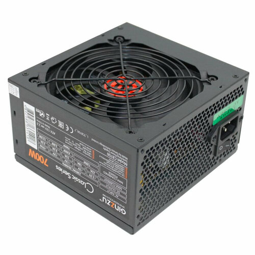 Блок питания Ginzzu 700W (CB700) ATX,12CM black,20+4p, CPU(4+4)