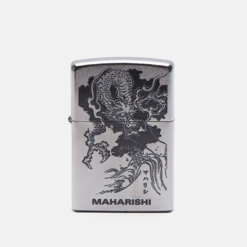 Зажигалка maharishi x Zippo Fire Dragon Engraved серебряный, Размер ONE SIZE