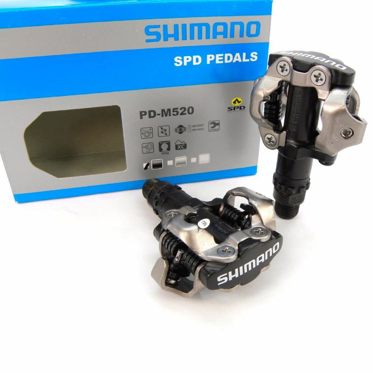 Контактные педали spd оригинал Shimano pd-m520