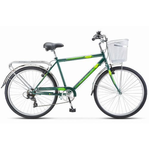 фото Велосипед взрослый дорожный stels navigator 26" 250 v z010 рама 19" зеленый в собранном виде