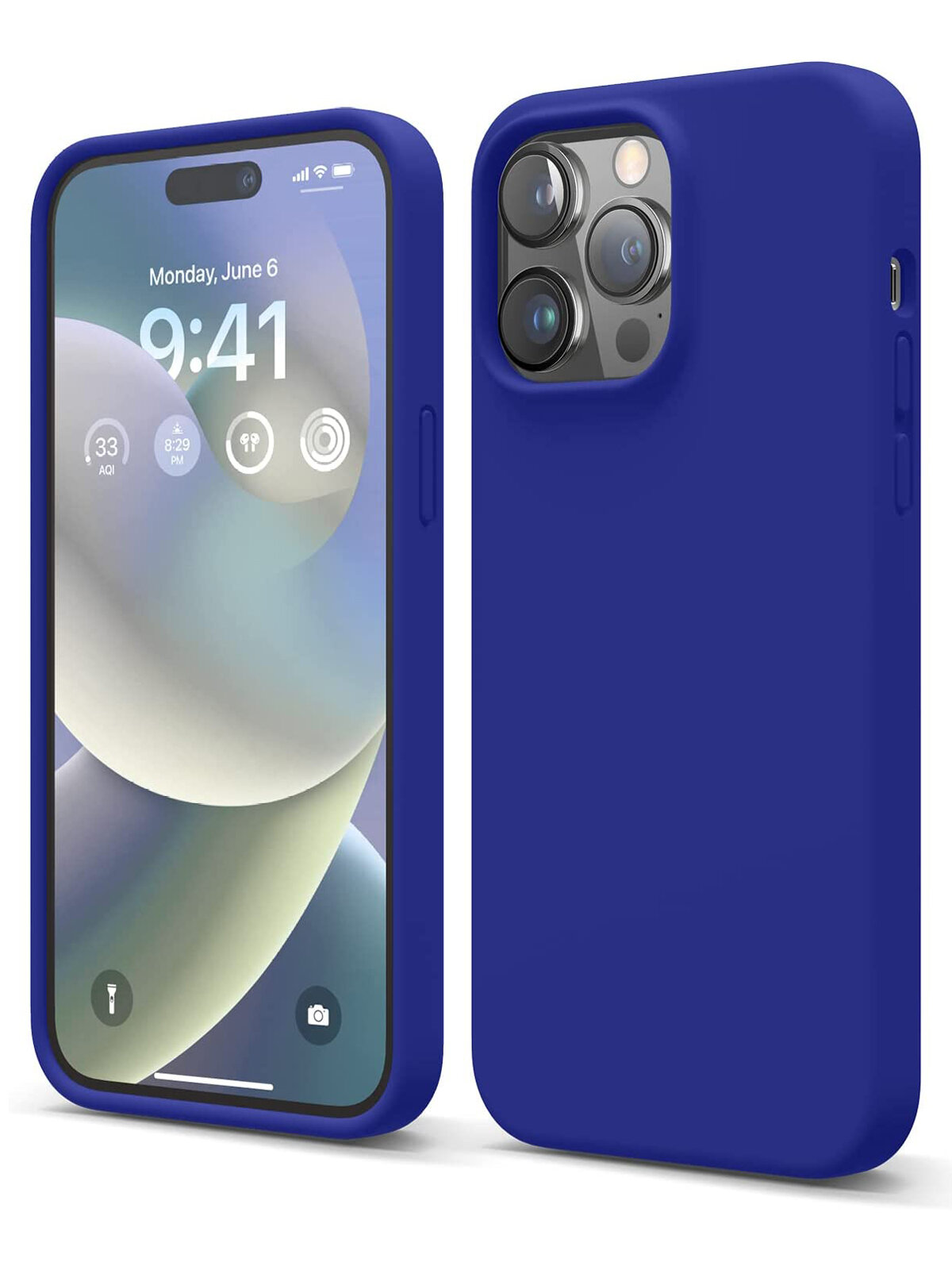 Elago для iPhone 14 Pro Max чехол Soft silicone (Liquid) Cobalt Blue, шт