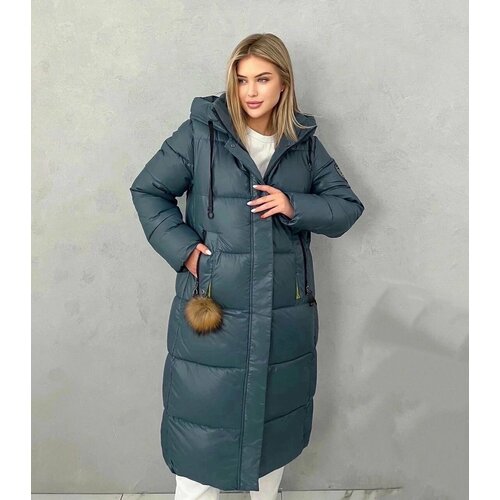 фото Пуховик, размер 54/56, голубой нет бренда