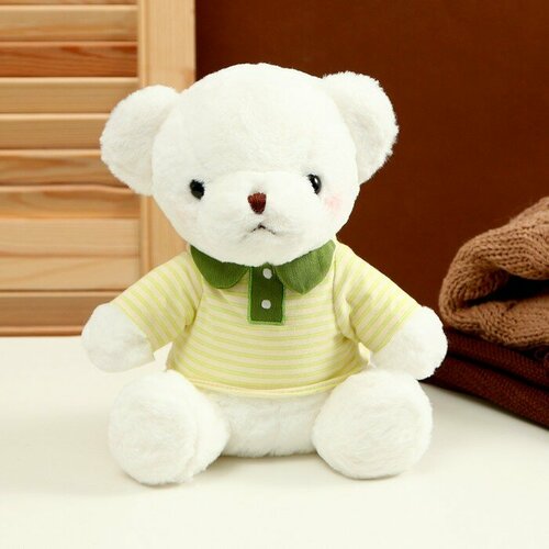 Мягкая игрушка «Белый медведь» в зелёной кофте, 26 см мягкая игрушка медведь в платье 26 см цвет белый