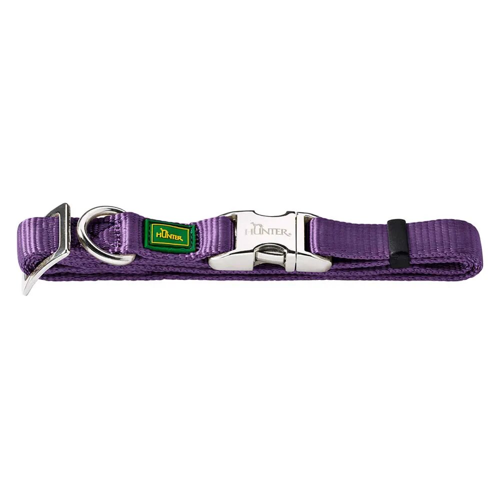 Ошейник для собак нейлон с металлической застежкой фиолетовый 30 – 45 см Hunter ALU-Strong (1 шт)
