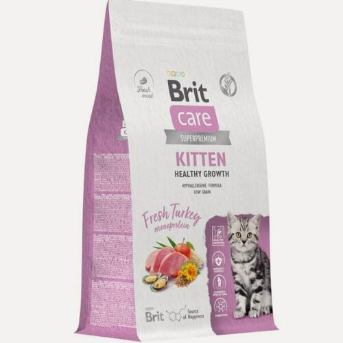 Изображение товара Brit Сухой корм Care Cat Kitten Healthy Growth с индейкой для котят, беременных и кормящих кошек, 7кг