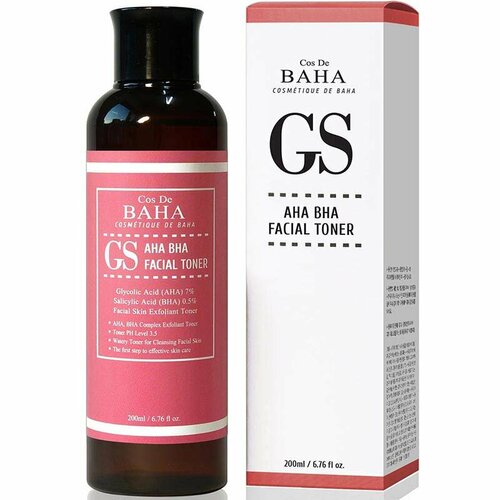 Cos De BAHA AHA/BHA GS Toner (GS) Тонер для лица с гликолевой и салициловой кислотами 200мл