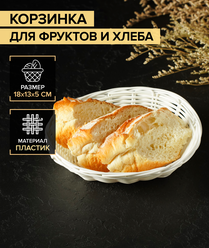 Корзинка для фруктов и хлеба Доляна «Молоко», 18×13×5 см