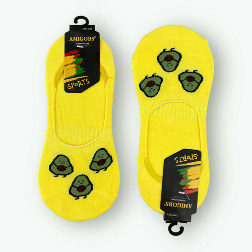 Носки Amigobs, 2 пары, размер 37-41, желтый носки женские 2 пары цвет темно зеленый желтый авокадо 37 41