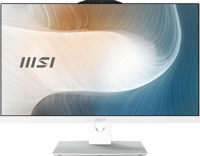 Моноблок MSI Modern AM242P 12M-673XRU, 23.8", Intel Core i5 1235U, 16ГБ, 1000ГБ, 256ГБ SSD, Intel Iris Xe, noOS, белый 9S6-AE0712-673