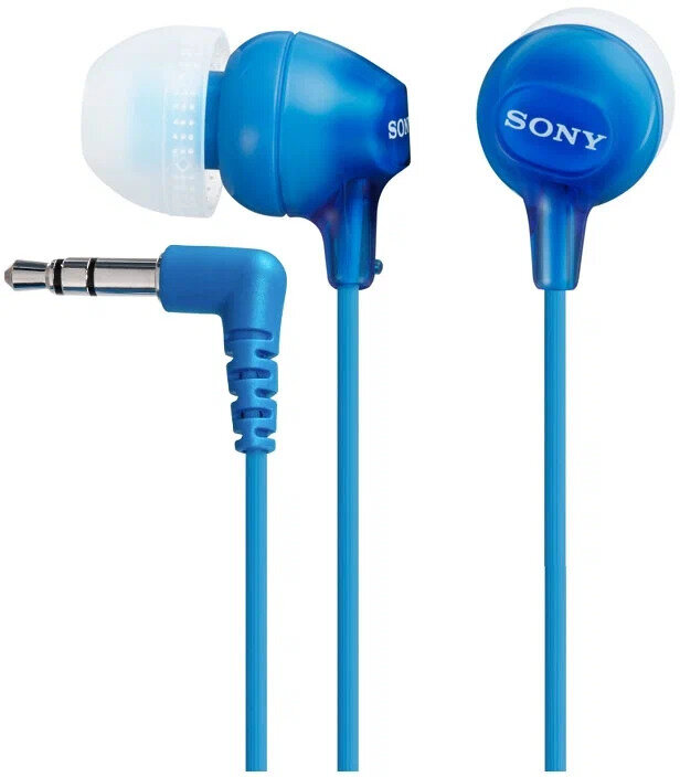 Наушники Sony MDR-EX15LP, mini jack 3.5 mm, синий