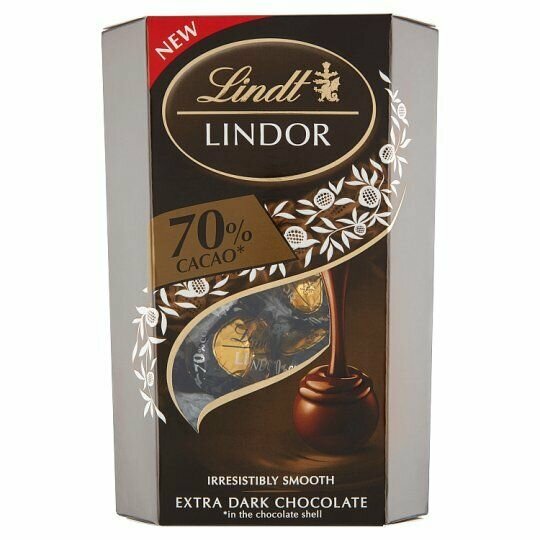Конфеты Lindt Lindor из тёмного шоколада / Extra Dark 200 гр (Италия) - фотография № 1