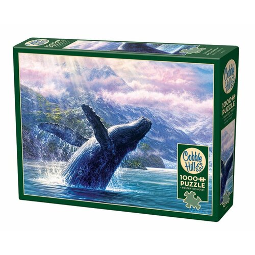 фото Пазл для взрослых cobble hill 1000 деталей: кит в заливе глейшер