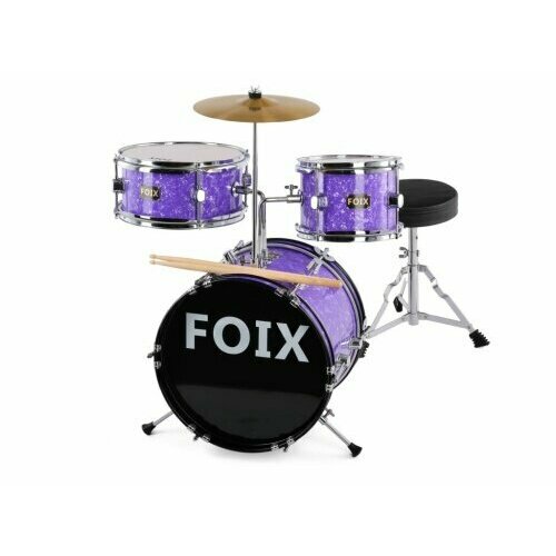 CDF-1096PR Барабанная установка детская, фиолетовая, Foix том барабан 10 x 8 drumcraft series 6 pb bk hw