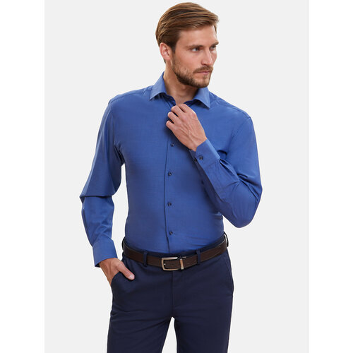 Рубашка KANZLER, размер 44, синий рубашка kanzler размер 44 синий