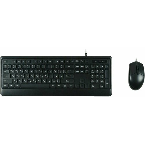 Комплект (клавиатура + мышь) проводной FOXLINE MK120 комплект клавиатура мышь keyboard mouse set mk120 usb wired 104 кл 1000dpi 1 8m black foxline