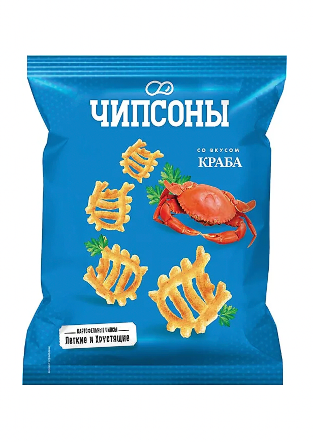 Чипсоны, чипсы со вкусом краба, 40 г 5 штук