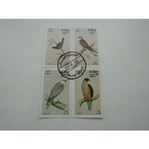 Марки. Флора и фауна. Птицы, 1972. Оман. 4 штуки марки флора и фауна птицы 1972 оман 4 штуки