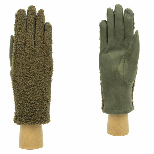 фото Перчатки fabretti, демисезон/зима, утепленные, сенсорные, размер 7, зеленый
