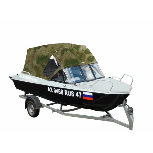 фото Неман 500 dc. тент с дугами с креплениями на штатное стекло all4boat
