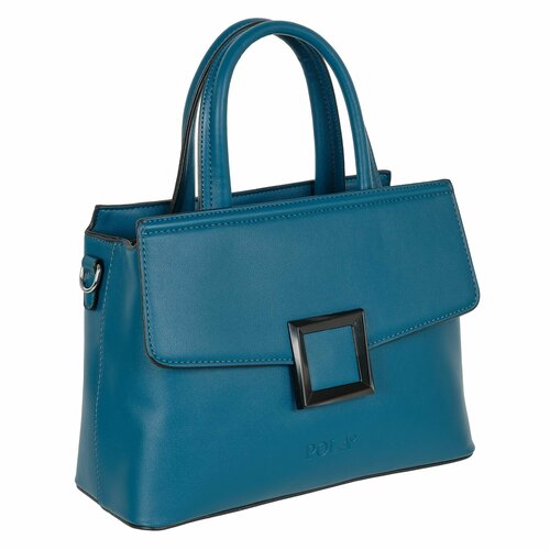 фото Сумка тоут pola, фактура гладкая, синий