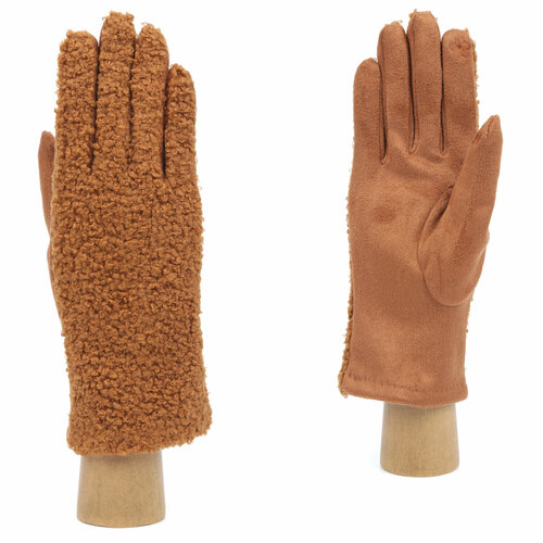 фото Перчатки fabretti, размер 7, коричневый