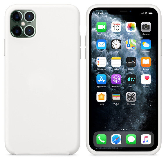 Чехол-накладка для iPhone 12/12 Pro VEGLAS SILICONE CASE NL закрытый белый (9)