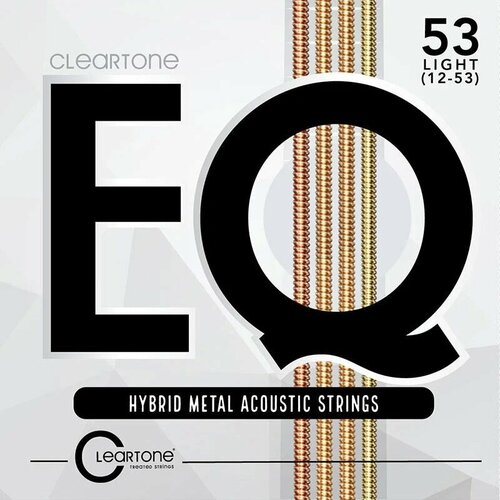 струны для акустической гитары cleartone 7811 Струны для акустической гитары Cleartone EQ Hybrid Metal Light 7812 12-53