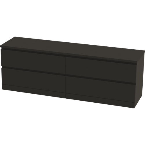 Варма 4D комод с 4 ящиками, черный, шпон, 160x54x40 (Malm IKEA)