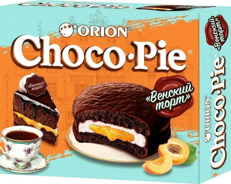 Печенье Orion Choco Pie Венский торт, 3 шт по 360 г - фотография № 3