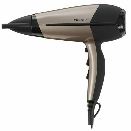 Фен DEXP HD-3000i коричневыйчерный полноразмерный 2200 Вт подача холодного воздуха турмалиновая ионизация шнур - 18 м 202600₽