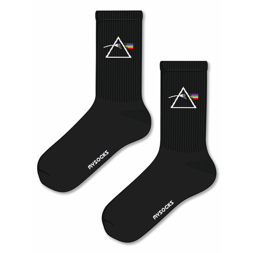 Носки MySocks, размер 36-43, черный футболки print bar pink floyd пинк флойд радуга