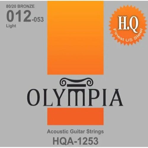 Струны для акустической гитары Olympia HQA1253 струны для акустической гитары olympia hqa1253 80 20 bronze 12 53