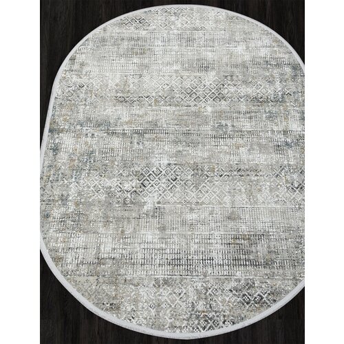 Ковер Valentis Lorenzo A047AJ grey/blue Овал 0.8x1.5м