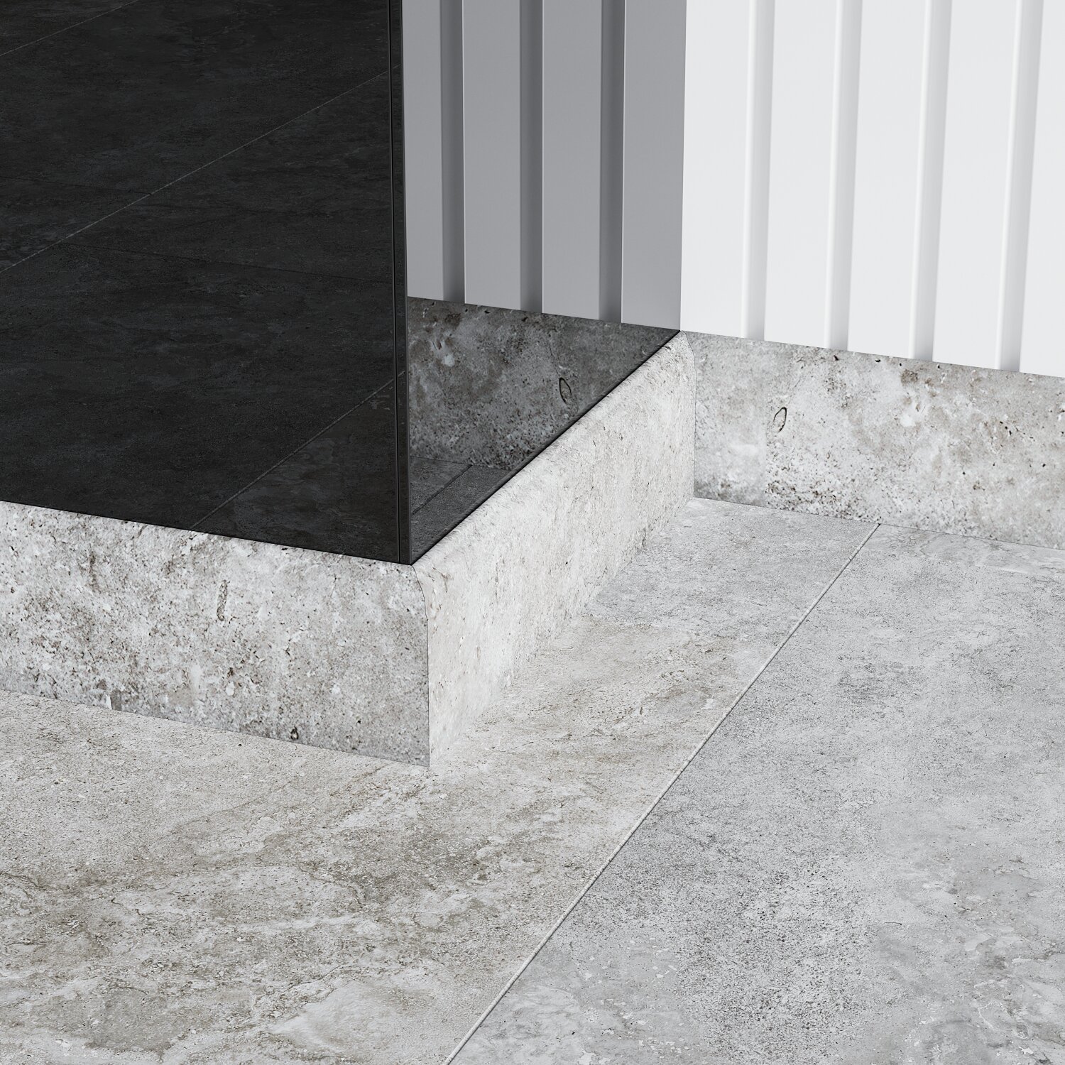 фото Напольный (потолочный) плинтус, 80 мм, гранит Крит, 1 шт.