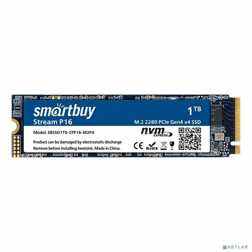 Smart buy накопитель Smartbuy M.2 SSD 1Tb Stream P16 SBSSD1T0-STP16-M2P4 NVMe PCIe4